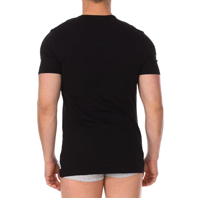 Bikkembergs short sleeve t-shirt.
 Color Black
 V-neck with ribbed finish.
 Fabric label personalized by the brand, on the upper side.
 Comfortable and breathable fabric.
 Seams seen in tone.

 Composition: 95% Cotton, 5% Elastane

 Care:
 -Wash at max temperature. 40ºC.
 -Do not use bleach.
 -Supports dry cleaning.
 -Allows you to use dryer.
 -Iron at max temperature. 130ºC.
 Composition: 95% Cotton, 5% Elastane
 Care:
Care:
 -Wash at max temperature. 40ºC.
 -Do not use bleach.
 -Supports dry cleaning.
 -Allows you to use a dryer.
 -Iron at max temperature. 130ºC.