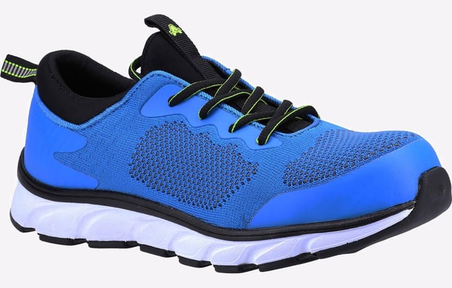 Lightweight sporty safety trainer with athletic breathable moisture wicking mesh upper and flexible traction EVA/Rubber outsole
- Non-Leather PU & Mesh Upper
- Moisture Wicking Breathable Mesh Lining
- 200 Joules Steel Toecap
- Anti-penetration Non-Metal Midsole
- Padded Mesh Collar and Tongue
- Removable Memory Foam Footbed
- Cemented EVA/Rubber Outsole