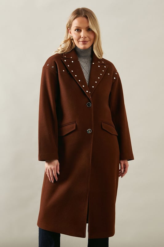 Midi wrap coat 2025