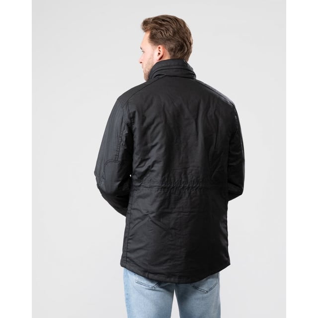 Mens Wax Jacket from the Lifestyle Collection from Barbour. The Barbour Wax Sapper is a mens wax cotton jacket. This military style jacket is made with medium weight Sylkoil wax and features corduroy on the inner collar and cuffs. With a stowaway hood and two-way front zip under a studded placket and the Barbour Wax Sapper has been designed to protect you from the elements.

Mediumweight 6oz Barbour Sylkoil wax
100% polyamide with 70g polyester wadding
Two-way front zip under studded front
Set-in sleeves and action back
Corduroy inner collar and cuffs
Stowaway hood in collar
Polyamide inner drip strip
Inner zipped pocket Inner waist draw cord