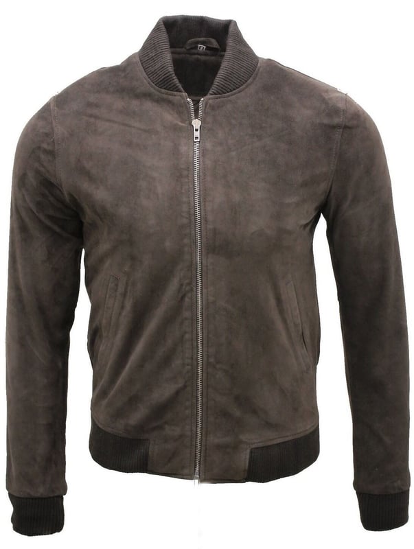 Invest in timeless panache with this stylish, cool leather jacket crafted from butter soft goat suede leather. This retro jacket features elasticated hems and cuffs and also a zip front closure to accommodate a more comfort fit. Give your causal looks the perfect finishing word and team this style with jeans and high-top trainers