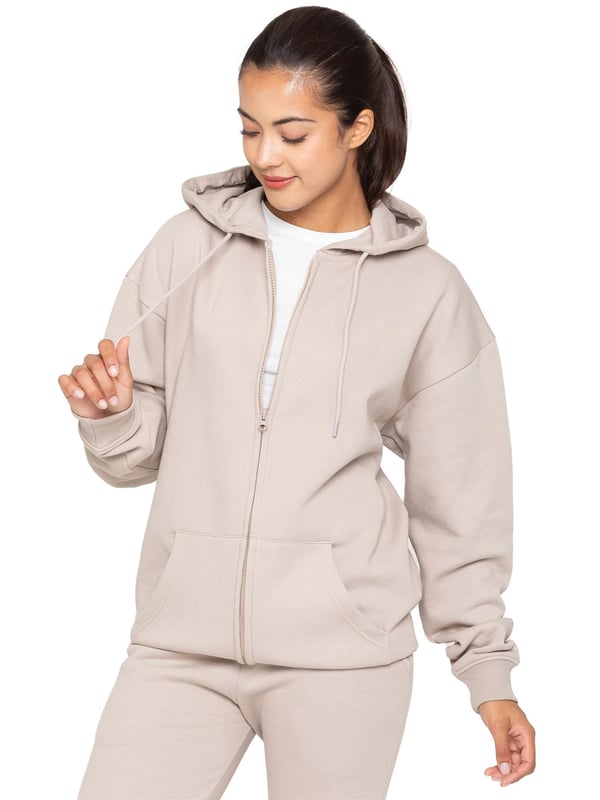 Enzo Womens Oversized Hoodie Tracksuit Set. Pullover Sweatshirt With Hood And Sweatpants Joggers Set. Oversized Hoodie And Regular Fit Joggers With Cuffed Design And Brushed Back Inner Fleece. Oversized Relaxed Fit For Casual Wear. Essential Loungewear Tracksuit.