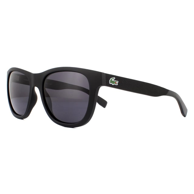 Lacoste Sunglasses L848S 001 Matte Black Grey are an easy to wear wayfarer style crafted from lightweight acetate and feature the Lacoste alligator logo on the temples.