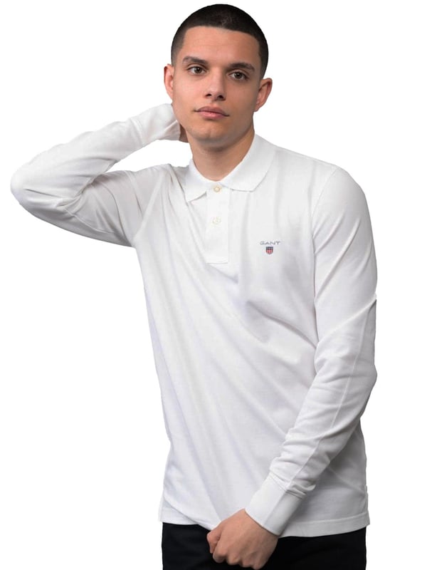 Gant White Logo Regular Fit Polo Tshirt