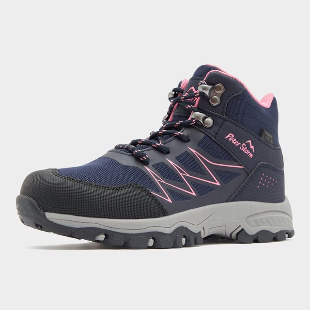Peter Storm Kids' Thunder Waterproof Walking Hiking Mid Boots with  StormGrip Outsole
