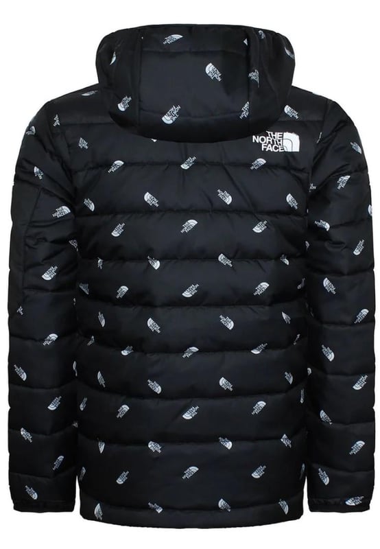 The North Face Junior Boys Padded Jacket II TNF Black Tossed Logo Print