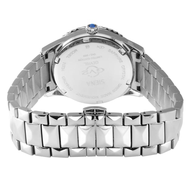 Reloj de diamantes Siena con esfera de MOP y cuarzo suizo, acero inoxidable 316L.