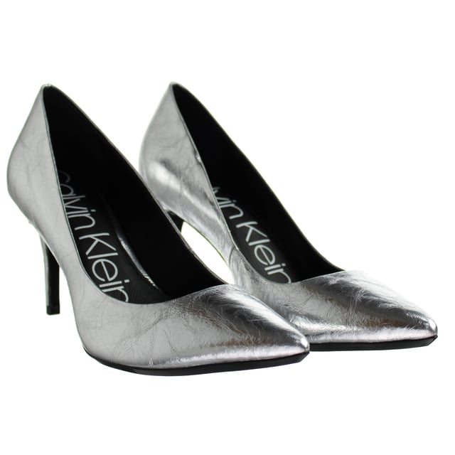 Calvin klein silver pumps top