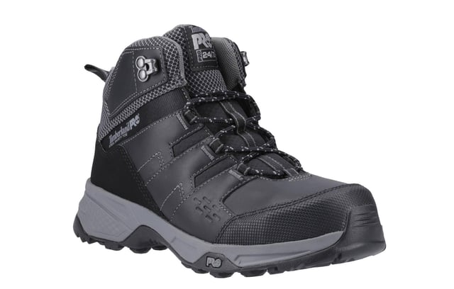 The Timberland Pro Switchbackwaterproof boots are designed for comfort and protection, with a rugged hiker style built to handle tough conditions. Featuring an asymmetrical steel safety toe and a penetration-resistant sole, they offer reliable protection on any terrain. The abrasion-resistant scuff cap and slip-resistant, crack-proof outsole provide extra durability and stability. Inside, the breathable, moisture-wicking mesh lining made of ReBOTL fabric keeps feet dry, while the 24/7 Comfort Suspension System technology ensures all-day comfort, no matter the challenge.- Waterproof Leather upper
- Abrasion resistant scuff cap
- Lace-up closure
-Asymmetrical steel safety toe
-ReBOTLBreathable, moisture-wicking mesh lining 
-24/7 Comfort Suspension System technology
- Timberland Pro branding
