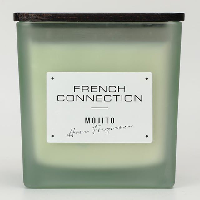 This Stunning French Connection Candle is the perfect home décor piece for this season to make a statement in your home. 

The Green coloured container will  give your home that autumnal feeling this season. The candle has a stunning Mango Motijo scent that will fill your home.