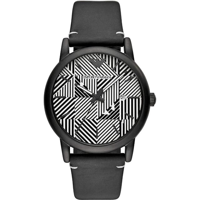 Manufacturer Part Number: AR11136Movement: QuartzBracelet Color: BlackWaterproofing: 50M (5ATM)Dial Color: Two ToneBracelet Material: LeatherDate: YesDial Diameter: 43mmDial Thickness: 11mmGender: MenDisplay: AnalogStyle: ClassicPattern: Name Of The BrandCollection: Emporio Armani ClassicBracelet Closure: Pin BuckleBracelet Width: 22mmDial Material: Stainless SteelGlass Type: MineralShape: RoundBezel: Fixed BezelCase Color: BlackEAN: 0723763268615