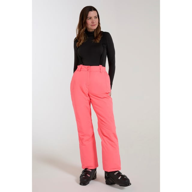 100% Polyester. Filling: Microfibre. Pockets: 2 Side Pockets, Zip. Belt Loops, Detachable Braces, Padded, Side Zip Ankles, Snow Gaiters, Touch Fastening Closure. Fabric Technology: DWR Finish, Heat Retention, High Warmth, Insulating, Isotherm, Snowproof, Thermal, Thermal Tested -20c, Water Resistant. Waistline: Elasticated. Fastening: Stud, Zip Fly.