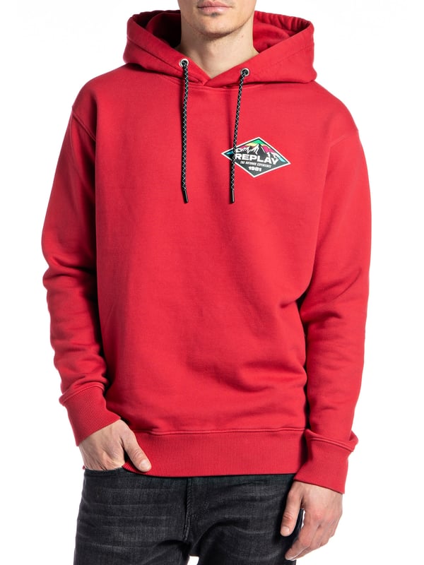 Sportlicher Hoodie mit Kapuze, Kordelzug und Logoprint.
