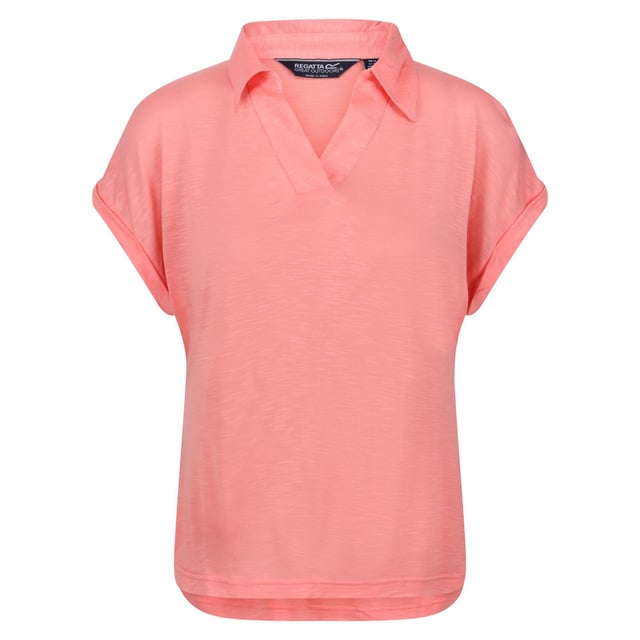 100% Viscose. Fabric: Jersey, Slub, Soft Touch. Design: Textured. Neckline: Collared. Hem: Shaped. Sleeve-Type: Short-Sleeved. Fabric Technology: Breathable, Durable, Lightweight, Moisture Wicking. Drop Shoulder. 130gsm. Sustainability: Made from Recycled Materials.