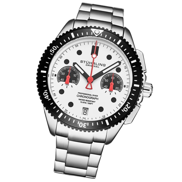 Stuhrling original men's stainless steel chronograph watch online