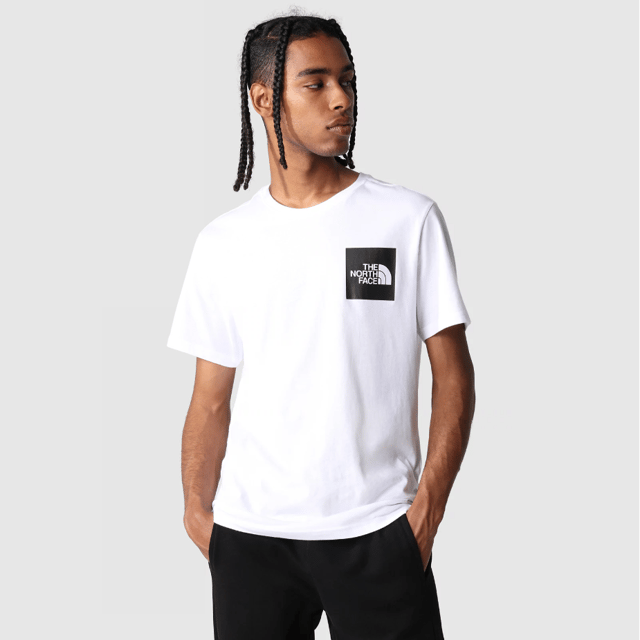 The North Face Men's Short Sleeve Fine T-Shirt, White/Black