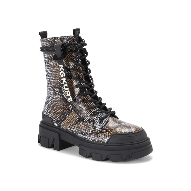 Snake print lace up boots best sale