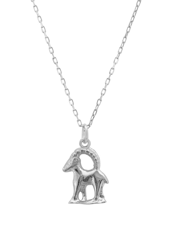 Introducing the must-have accessory for anyone who follows the stars and believes in the power of the zodiac! The Zodiac Star Sign Necklace.This gorgeous piece is made with 925 sterling silver. The necklace's centrepiece is a beautiful, polished metallic motif of a Goat. It's perfect for anyone who follows their horoscope, loves celestial-themed accessories, or wants to show their interest in the stars.Capricorns celebrate birthdays December 22 - January 19 and belong to the Earth element of the zodiac (along with Taurus and Virgo - who they happen to be incredibly compatible with, romantically). They're known for their hardworking habits. They're also overachievers who make success look effortless even though they put a lot of time and care into their careers and relationships.The necklace also comes with a 40-45cm chain, so it can be worn at a length to complement any neckline. It measures 1.5 x 2cm and weighing only 2.8grams, this necklace is not only beautiful but also lightweight and comfortable to wear.Show your zodiac pride with this stylish and unique piece of jewellery.