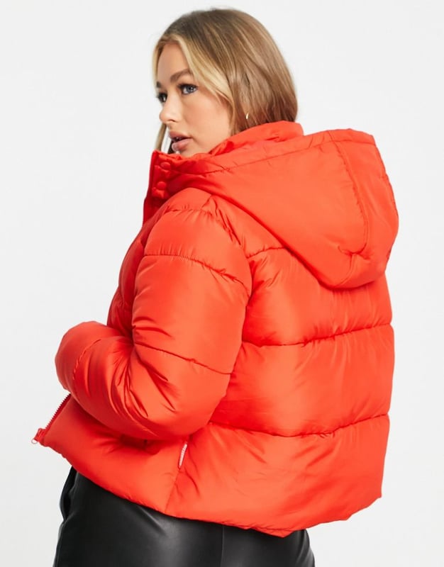 Missguided hooded sales puffer jacket
