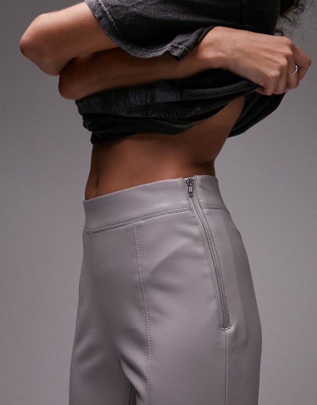 Topshop pu leather trousers store