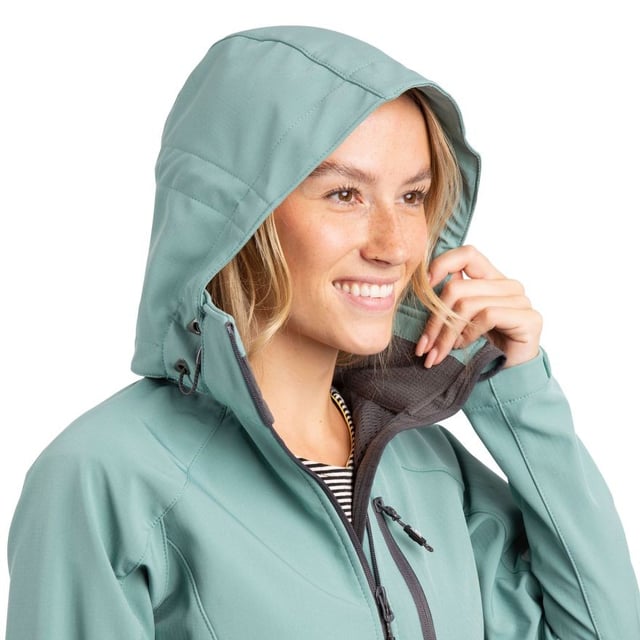Wasserdichte Jacke mit verstellbarer, abnehmbarer Kapuze. Kontrastfarbene Reißverschlüsse. 3 flache Reißverschlusstaschen. Flache Manschette mit verstellbarer Lasche. Kinnschutz. Kordelzug am Saum. Wasserdicht 8000mm, atmungsaktiv 3000mvp, winddicht. 94% Polyester, 4% Elastan, TPU-Membran. Trespass Womens Chest Sizing (ca.): XS/8 - 32in/81cm, S/10 - 34in/86cm, M/12 - 36in/91.4cm, L/14 - 38in/96.5cm, XL/16 - 40in/101.5cm, XXL/18 - 42in/106.5cm. Bitte beachten Sie: Passt größengetreu und liegt in der Taille eng an.