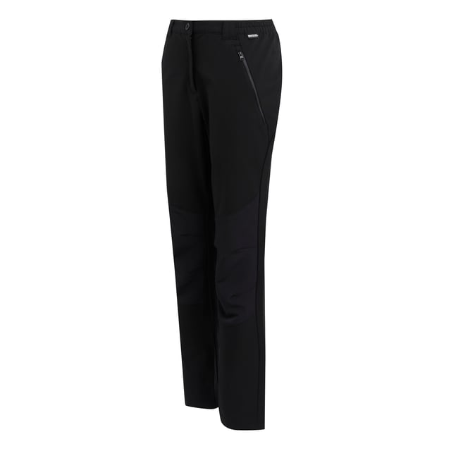 Material: Elastane, Polyester. Fabric: Stretch. Design: Plain. Fastening: Button, Zip Fly. Fabric Technology: Isoflex, Quick Dry, Water Repellent, Wind Resistant. Belt Loops, Textured, Woven Label. Pockets: 2 Side Pockets, Zip, Side Leg Pocket. Waistline: Part Elasticated.