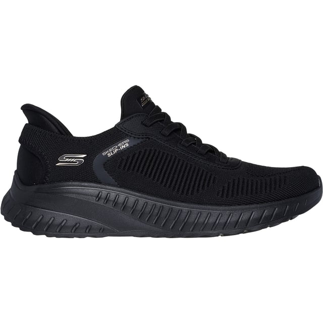 BOBS Sport Squad Chaos Shoe Step into athletic style and comfort wearing Skechers Hands Free Slip-ins: BOBS Sport Squad Chaos - Current Muse. Designed with our Exclusive Heel Pillow, this fashion style features a cushioned Skechers Memory Foam insole.