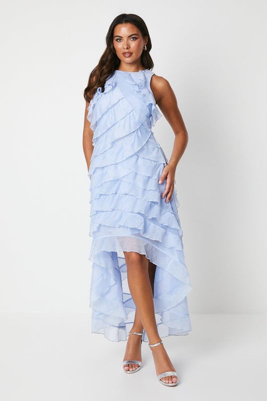 Elegant high low dress top