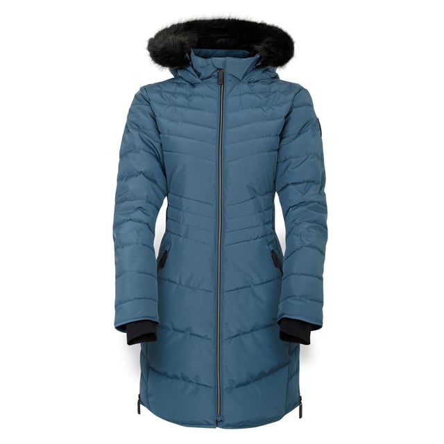 100% Polyester. Vulling: Iloft Ecofill, Gerecycled. Ontwerp: Eenvoudig. Stoftechnologie: Ared 10000, Ademend, DWR Finish, PFC-vrij, PFOA-vrij, PFOS-vrij, Douchebestendig, Thermisch, Waterdicht. Hoge warmte, gewatteerd, dubbele ritssplitten. Halslijn: Kapitein. Mouwtype: Met lange mouwen. Eigenschappen kap: verstelbaar, afneembaar bontrandje. Lengte: Mid Lengte. Zakken: 2 onderste zakken, ritssluiting. Bevestiging: Tweewegrits. Duurzaamheid: Gemaakt van gerecycleerde materialen, duurzame materialen. 6 VK: 30 in. 8 UK: 32 in. 10 VK: 34 in. 12 VK: 36 in. 14 VK: 38 in. 20 VK: 45 in. 18 VK: 43 in. 16 VK: 40 in.