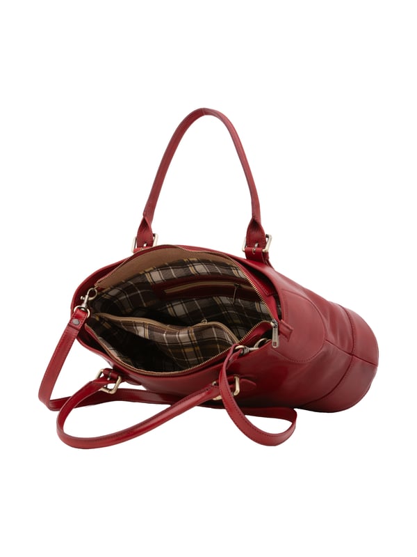 Crossbodytas voor dames met ritssluiting. twee met binnenzakken met ritssluiting. afwezige externe zakken. afneembare lederen schouderband. met leren handvat. twee binnenvakken.  extern materiaal. gevoerd met katoenen binnenkant. Afmetingen: 28x43x16 cm. Gemaakt in Italië