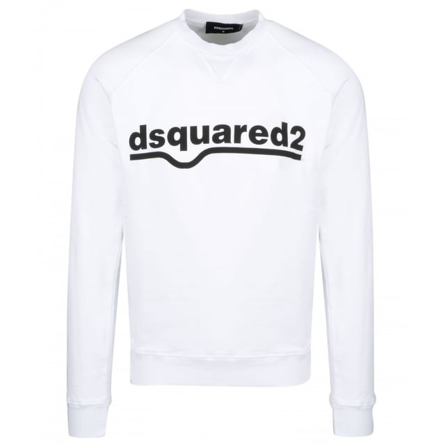 Dsquared2 Classic Raglan Fit Logo White Sweatshirt