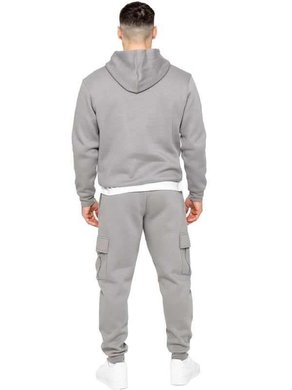 Enzo Mens Overhead Hoodie Tracksuit Set. Regular Fit, Long Sleeve Hoodie with Cuffed Wrists and Adjustable Drawstrings. Features EZ Logo On Chest And Joggers. Regular Fit Cargo Jogger. Elasticated Waistband With Adjustable Drawstring. Features 2 Side Slash Pockets, 2 Cargo Pockets, Single Welt Back Pocket. Ideal to use for Casual and Work wear.