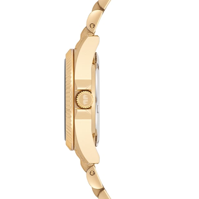 Are you looking for a watch that connects the timeless look with the values ??of the old watchmaker's art? Then this timepiece of the Rhodenwald & Sons label is a good choice. The watch manufacturer creates stylish and sustainable masterpieces for all generations: the women's model convinces with a tidy dial made of mother-of-pearl, delicate barnities, obélisque devices and a grooved bezel. The satined stainless steel case with IP finishing in yellow gold and a tuned link bracelet made of stainless steel fit harmoniously into the design concept. A precise quartz clock, a screwed housing floor and water resistance up to 5 ATM complete the premium equipment.