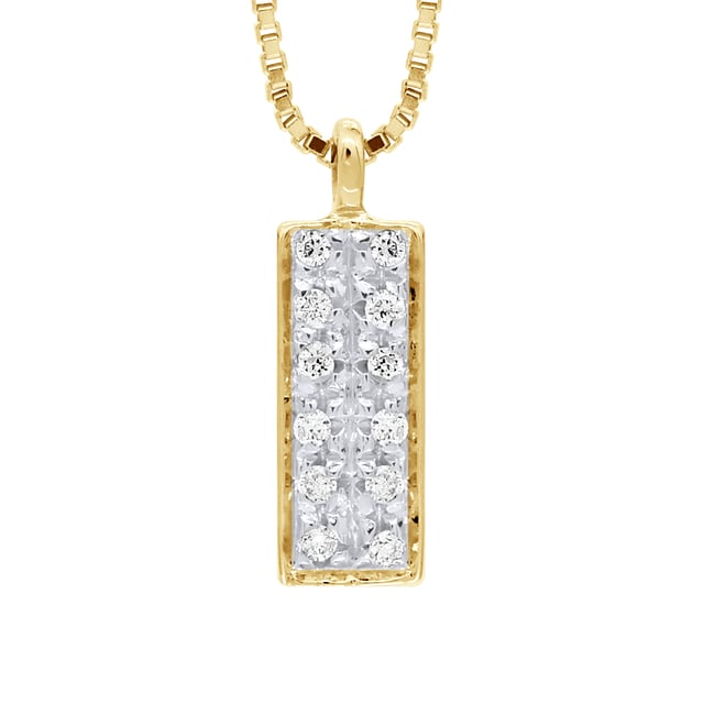 Collar de diamantes 0.04 CTS - Oro amarillo 750 milésimas (18K) - CALIDAD DE CALIDAD - CADENA DE CAJA - Longitud: 42 cm - Entregado en un caso con un certificado de autenticidad y una garantía internacional - Todas nuestras joyas están hechas en Francia.