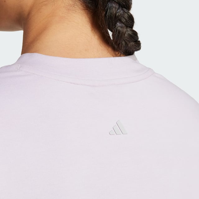 Take your yoga flow from studio to city in this yoga cover-up. Made for comfort inside and out, this soft French terry top keeps you cosy before, during and after your practice. adidas AEROREADY keeps you dry when the heat is on. Slightly cropped and with hem ties, this cover-up layers perfectly over your favourite yoga bra.By choosing recycled, adidas are able to reuse materials that have already been created, which helps to reduce waste. Renewable materials choices will help us to remove our reliance on finite resources. Our products made with a blend of recycled and renewable materials feature at least 70% total of these materials.  -