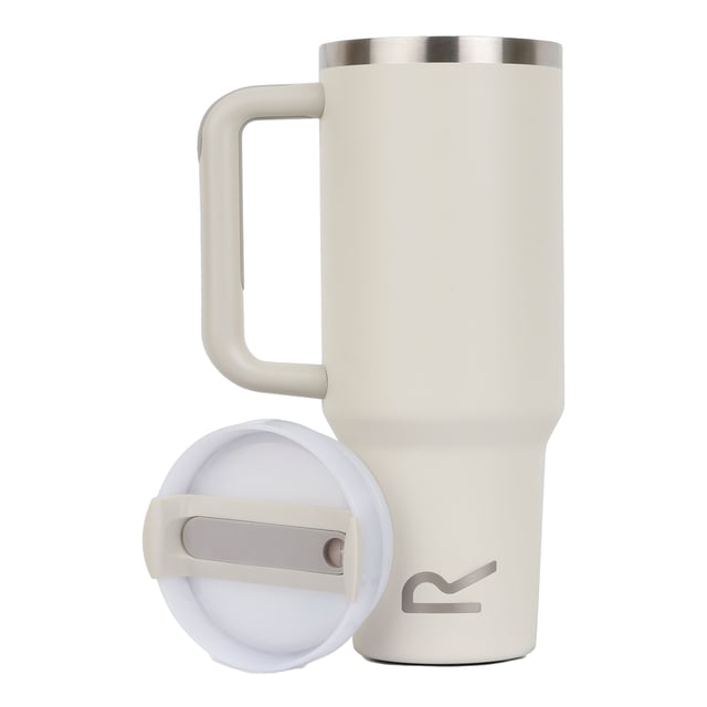 Material: Stainless Steel. Durable. Carry Handle, Double-Walled, Flip Up Straw, Hot Up To 6 Hours, Insulated, Keeps Drinks Cold For 12 Hours, Non-Slip Base, Rubber Base, Screw Top Lid, Spill-Proof Lid. Design: Logo. Capacity: 1.2L.