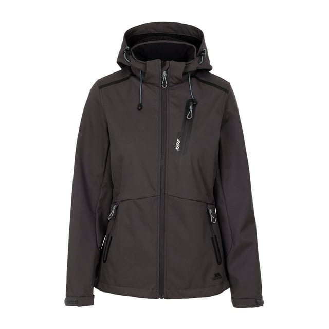 Material: 100% Softshell. Design: Einfarbig. Gewebe-Technologie: Atmungsaktiv, Langlebig, TP75, Wasserdicht, Winddicht. Manschette: Verstellbar. Ausschnitt: Kapuze. Ärmel-Typ: Langärmelig. Kapuzen-Merkmale: Verstellbar, Kordelzug, Knebelverstellung. Taschen: 1 Brusttasche, 2 Seitentaschen, Reißverschluss. Verschluss: Durchgehender Reißverschluss.