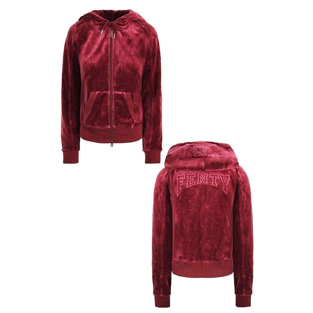 Puma x Rihanna Fenty Long Sleeve Burgundy Womens Velour Track