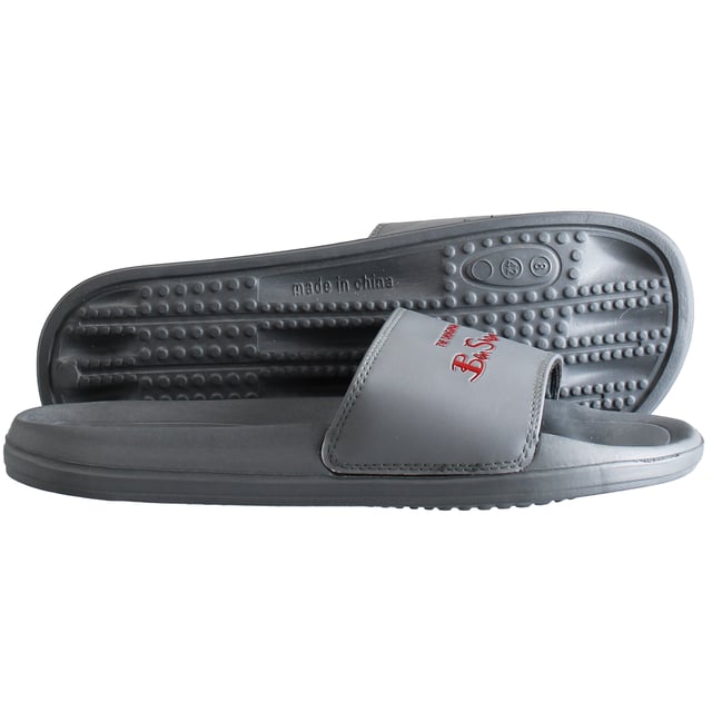 Ben Sherman Margate Slip-on Grey Synthetic Mens Flip-Flops BS20902_Grey/Red