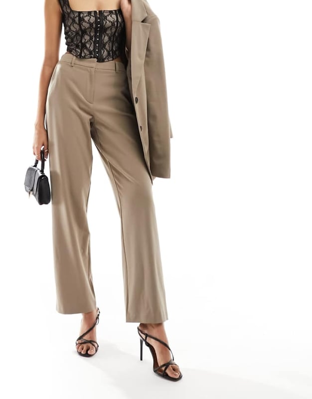 Trousers & Leggings by Vila Part of a co-ord set Blazer sold separately High rise Belt loops Stretch-back waistband Functional pockets Wide legSold By: Asos