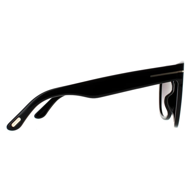 Tom Ford Cat Eye Womens Shiny Black Smoke Gradient  Wallace FT0870 are a cat eye shape crafted from lightweight acetate. Thick temples feature the iconic T bar Tom Ford signature to complete these glamorous and striking Tom Ford sunglasses..