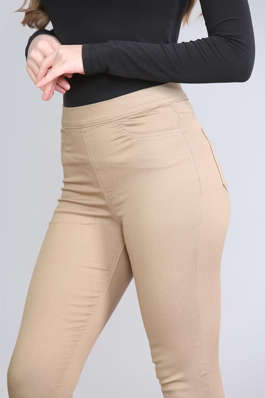 Khaki jeggings womens deals