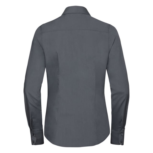 One of the great classic shirt fabrics, combining elegance with durability and wearer comfort. Smart and stylish fitted shirt design in a fine poplin fabric. Concealed placket. Stylish yoke design. Darts on bust front hem and back panel for fitted shape. Decorative top stitch on darts. Modern rounded 2 button cuffs. Rounded hem. The elegant lightweight fabric is especially suited for finer embroideries. Also available in mens sizes, code 924M. Weight: 110- 115g/m². Fabric: 65% Polyester, 35% Cotton. XS (30-32: To Fit (ins), 8: Dress Size). S (32-34: To Fit (ins), 10: Dress Size). M (34-36: To Fit (ins), 12: Dress Size). L (36-38: To Fit (ins), 14: Dress Size). XL (38-41: To Fit (ins), 16: Dress Size). 2XL (41-44: To Fit (ins), 18: Dress Size). 3XL (44-47: To Fit (ins), 20: Dress Size). 4XL (47-51: To Fit (ins), 22: Dress Size). RUSSELL COLLECTION - a variety of Mens and Womens corporatewear in a wide range of styles, colours and sizes.