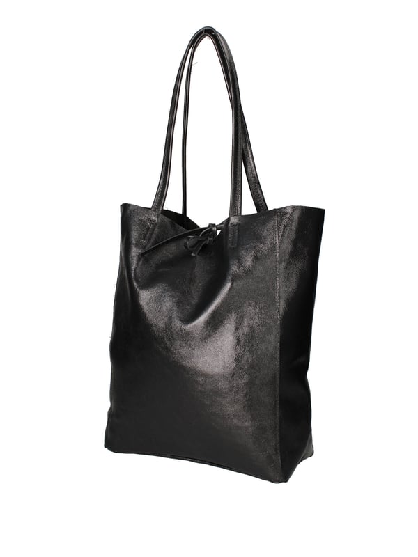 Damen-Shopper-Tasche mit Leder-Kordelzugverschluss. eine mit Reißverschluss-Innentaschen. fehlende Außentaschen. fehlender Schultergurt. Ledergriff. ein Innenfach.  Außenmaterial. Gefüttert mit 70 % Baumwolle, innen 30 % Polyester. Maße: 40x36x11 cm. Hergestellt in Italien