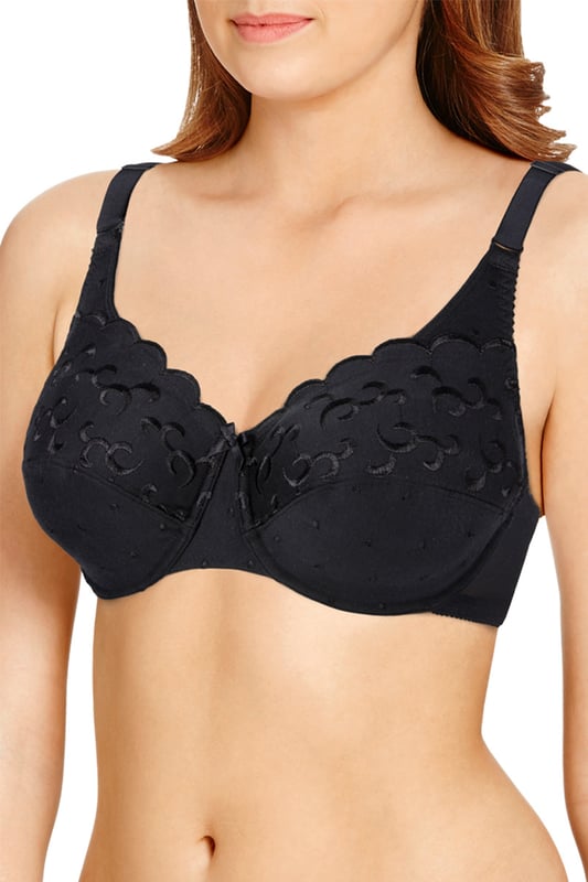 A minimiser bra trusted to provide great support in a full coverage wired shape.