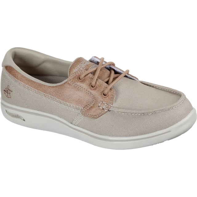 Arch Fit Uplift Cruise'n By Shoe Nautical style and all-day comfort combine in Skechers Arch Fit Uplift - Cruise'n By. This boater style slip-on features a canvas upper with a removable Arch Fit insole and lightweight ULTRA GO cushioning.