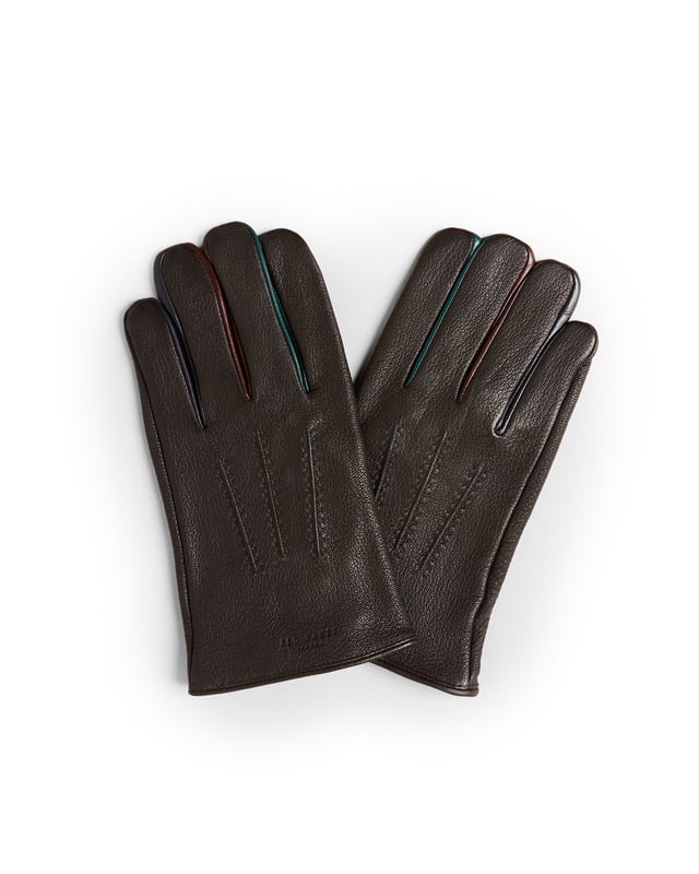 Leather gloves ted baker cheap