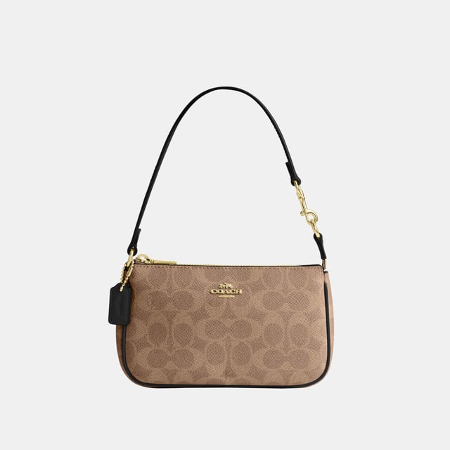 Nolita 19 in Signature Canvas, Two credit card slots,  Length: 19.00 cm,  Width: 5.00 cm,  Height: 11.50 cm