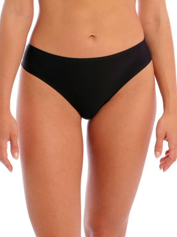 Fantasie Lace Ease Thong With minimal rear coverage, no VPL and soft-handle fabric. One size fits XS-XL. Product is hand-wash only.