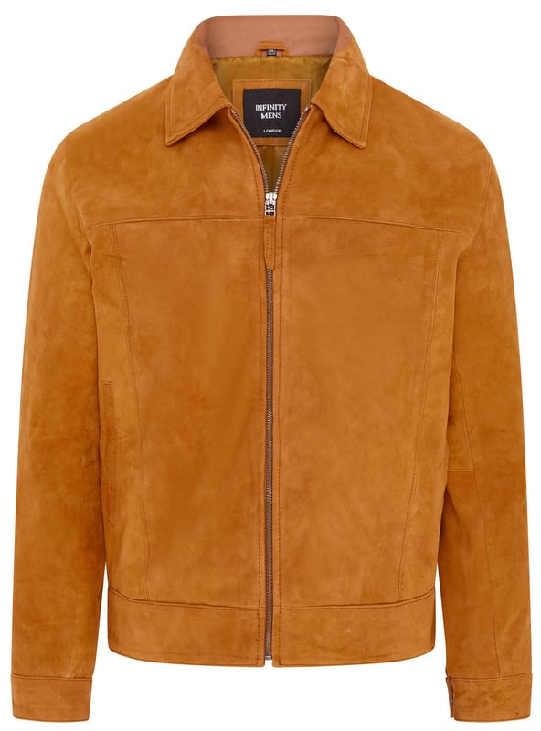 Suede Wildlederjacke Hellbraun Suede Bomber Bomberjacke Braun